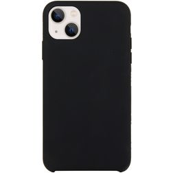 Mobigear Rubber Touch Coque iPhone 15 Coque arrière en Silicone - Noir