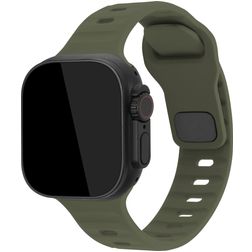 Mobilize Sports Bracelet Silicone Apple Watch Fermeture à clou et passant - 42/41/40/38 mm - Vert