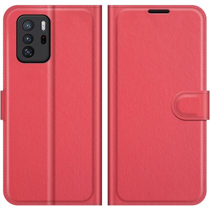 Mobigear Classic Housse POCO X3 GT Etui Porte-Monnaie - Rouge