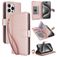 Mobigear Wallet Housse iPhone 15 Pro Etui Porte-Monnaie - Rose doré
