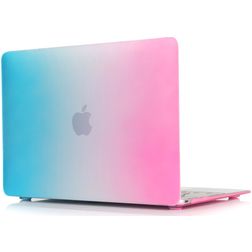 Mobigear Rainbow Matte MacBook 12 pouces (2015-2017) Coque rigide pour MacBook - Bleu / Rose - Modèle A1534