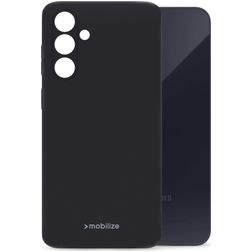 Mobilize Rubber Gelly Coque Samsung Galaxy A55 Coque arrière en TPU Souple - Matt Black
