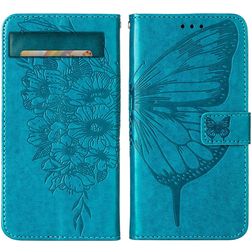 Mobigear Butterfly Housse Google Pixel 7a Etui Porte-Monnaie - Bleu