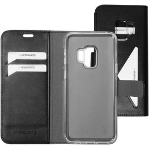 Mobiparts Classic Wallet Housse Samsung Galaxy S9 Etui Porte-Monnaie - Noir