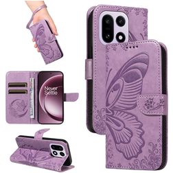 Mobigear Butterfly Housse OnePlus 15 Etui Porte-Monnaie - Violet