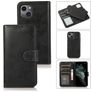 Mobigear Wallet Housse iPhone 13 Pro Max Etui avec Coque Détachable Porte-Monnaie - Noir