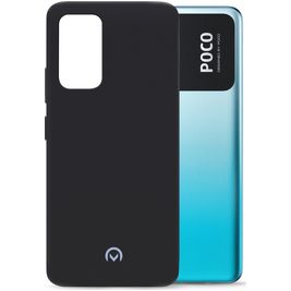 Mobilize Rubber Gelly Coque POCO M4 Pro 5G Coque arrière en TPU Souple - Matt Black