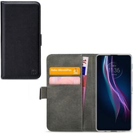 Mobilize Classic Gelly Wallet Housse Motorola One Fusion Plus Etui Porte-Monnaie - Noir