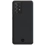 Valenta Snap Coque Samsung Galaxy A72 Coque arrière en Cuir Véritable - Noir
