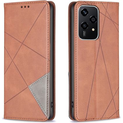 Mobigear Rhombus Slim HONOR 200 Lite Étui - Marron
