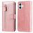 Mobigear Zipper Housse iPhone 17 Etui Porte-Monnaie - Rose doré
