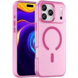 Mobigear Shockproof iPhone 17 Pro Max MagSafe Plastique rigide Coque arrière - Rose