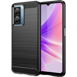 Mobigear Brushed Slim Coque Realme Narzo 50 5G Coque arrière en TPU Souple - Noir