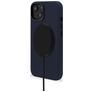 Decoded Coque iPhone 14 Plus MagSafe Coque arrière en Cuir Véritable Anti-Chocs - Steel Blue