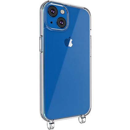 Mobigear Mix & Match Transparent iPhone 13 TPU souple Coque avec cordon - Transparent