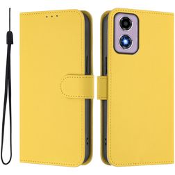 Mobigear Urban Wallet Housse Motorola Moto E14 Etui Porte-Monnaie - Jaune
