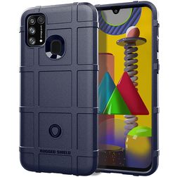 Mobigear Rugged Shield Coque OnePlus Nord N100 Coque arrière en TPU Souple Anti-Chocs - Bleu