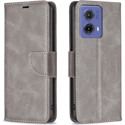 Mobigear Excellent Housse Motorola Moto G85 Etui Porte-Monnaie - Gris