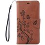 Mobigear Flowers Housse iPhone 7 Etui Porte-Monnaie - Marron