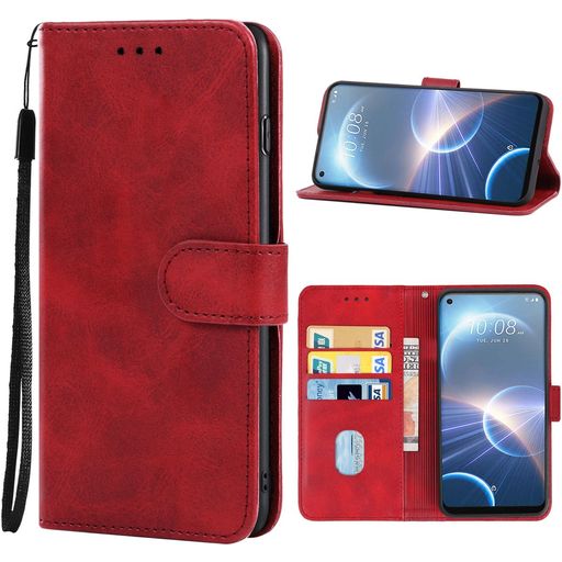 Mobigear Wallet Housse HTC Desire 22 Pro Etui Porte-Monnaie - Rouge