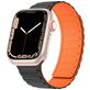 Mobigear Loop Mag Bracelet Silicone Apple Watch Fermeture magnétique - 42/41/40/38 mm - Noir / Orange