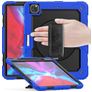 Mobigear SureGrip Xtreme Coque iPad Pro 13 Pouces (2024) Coque arrière en Plastique rigide,Silicone + Porte-crayon + Bandoulière + Support Amovible - Dark Blue