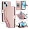 Mobigear Wallet Housse iPhone 15 Etui Porte-Monnaie - Rose doré