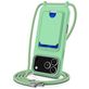 Mobigear Lanyard Card iPhone 17 Pro Coque avec cordon en Silicone et Porte-Cartes - Vert