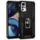 Mobigear Armor Ring Motorola Moto G22 Plastique rigide Coque arrière Antichoc avec bague de maintien - Noir