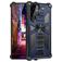 Mobigear Armor Stand Coque Samsung Galaxy S22 Ultra Coque arrière Rigide Anti-Chocs avec Support Amovible - Bleu
