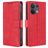 Mobigear Croco Housse OPPO Reno 8 5G Etui Porte-Monnaie - Rouge
