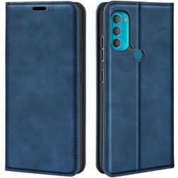 Mobigear Retro Slim Motorola Moto G71 5G Étui Portefeuille - Bleu foncé