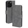 Mobiparts Classic Wallet MagSafe iPhone 16 Pro Étui Portefeuille - Granite Grey