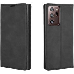 Mobigear Retro Slim Housse Samsung Galaxy Note 20 Ultra Etui Porte-Monnaie - Noir