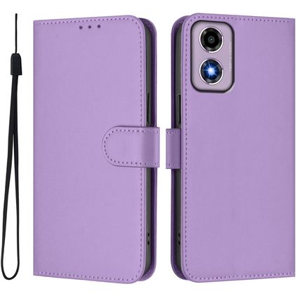 Mobigear Urban Wallet Housse Motorola Moto E14 Etui Porte-Monnaie - Lavande