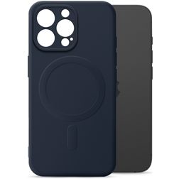 My Style Protective Flex Coque iPhone 15 Pro MagSafe Coque arrière en TPU Souple - Bleu Marin