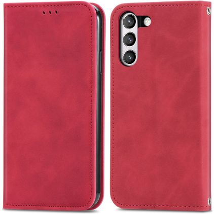 Mobigear Retro Slim Samsung Galaxy S21 FE Étui Portefeuille - Rouge