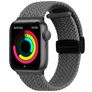 Mobigear Braided Mag Bracelet Nylon Apple Watch Fermeture magnétique - 49/46/45/44 mm - Gris