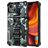 Mobigear Armor Stand Coque iPhone 13 Coque arrière Rigide Anti-Chocs avec Support Amovible - Vert