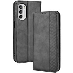 Mobigear Sensation Housse Motorola Moto G82 Etui Porte-Monnaie - Noir