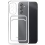 Mobilize Gelly Card Coque Transparente Samsung Galaxy A34 Coque arrière en TPU Souple avec Porte-Cartes - Transparent