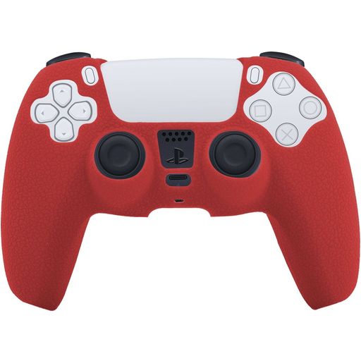 Mobigear Classic Coque Playstation 5 controller Thin Coque en Silicone Souple - Rouge