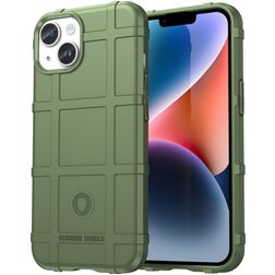Mobigear Rugged Shield iPhone 15 Plus TPU souple Coque arrière Antichoc - Vert