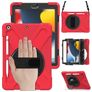 Mobigear SureGrip XGuard Coque iPad 7 (2019) Coque arrière en Plastique rigide,Silicone + Porte-crayon + Bandoulière + Support Amovible - Rouge