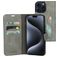 Mobiparts Classic Wallet Housse iPhone 15 Pro Max Etui Porte-Monnaie - Granite Grey