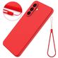 Mobigear Rubber Touch Coque Samsung Galaxy A56 Coque arrière en Silicone - Rouge