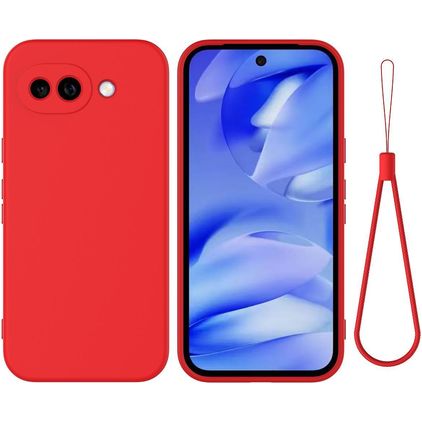 Mobigear Rubber Touch Coque Google Pixel 10a Coque arrière en Silicone - Rouge