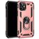 Mobigear Armor Ring Coque iPhone 12 Pro Coque arrière Rigide Anti-Chocs avec Anneau-Support - Rose doré