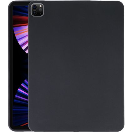 Mobigear Basics Coque iPad Pro 12.9 Pouces (2021) Mince Coque arrière en en TPU Souple - Noir