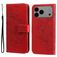 Mobigear Flowers Housse iPhone 17 Pro Max Etui Porte-Monnaie - Rouge